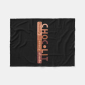 Choclit Brown Sugar Babe Afro Queen African Americ Fleecedecke (Vorderseite (Horizontal))
