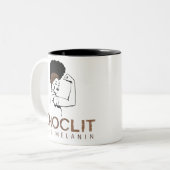 Choclit Strong Black Woman Zweifarbige Tasse (Vorderseite Links)