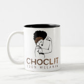 Choclit Strong Black Woman Zweifarbige Tasse (Links)