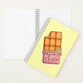 Choco, Cartoon Chocolate Bar Notebook Notizblock (Innen)