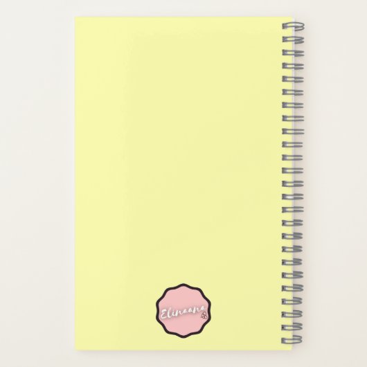 Choco, Cartoon Chocolate Bar Notebook Notizblock (Rückseite)