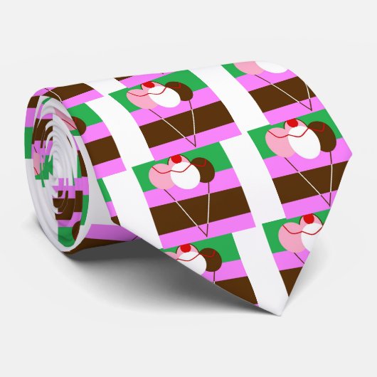 Choco-Creme-Erdbeere-Eiscreme Krawatte (Gerollt)