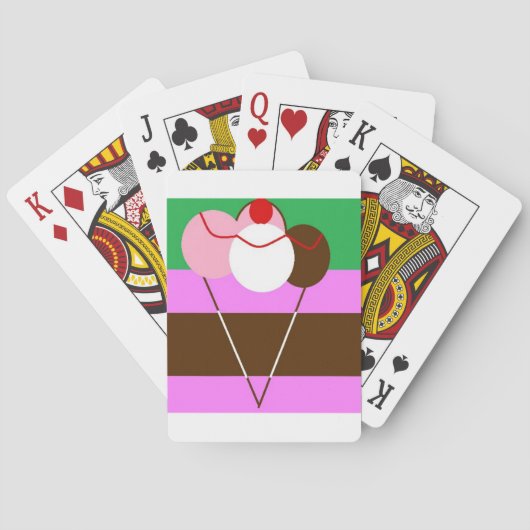 Choco-Creme-Erdbeere-Eiscreme Spielkarten (Rückseite)
