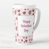 Choco Heart Anpassbare Latte-Tasse Milchtasse (Rechte Ecke)