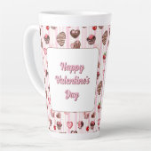Choco Heart Anpassbare Latte-Tasse Milchtasse (Linke Ecke)