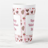 Choco Heart Anpassbare Latte-Tasse Milchtasse (Vorderseite)