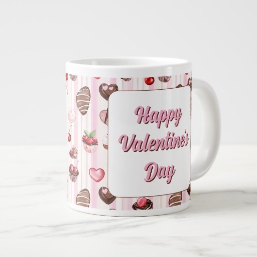 Choco Heart Customizable Specialty Tasse (Vorderseite Rechts)