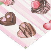 Choco Heart Large Muster Table Runner Kurzer Tischläufer (Ecke)
