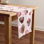 Choco Heart Large Muster Table Runner Kurzer Tischläufer (Beispiel)