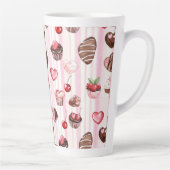 Choco Heart Large Pattern Latte Tasse (Rechts)