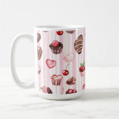 Choco Heart Large Pattern Tasse (Links)