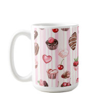 Choco Heart Large Pattern Tasse