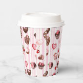 Choco Heart Large Patternpapier Cups Pappbecher (Links)