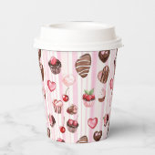 Choco Heart Large Patternpapier Cups Pappbecher (Rückseite)