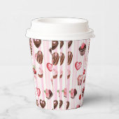 Choco Heart Large Patternpapier Cups Pappbecher (Rechts)