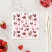 Choco Heart Paper Napkins Serviette (Beispiel)