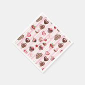 Choco Heart Paper Napkins Serviette (Ecke)