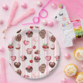 Choco Heart Paper Plate Pappteller (Party)