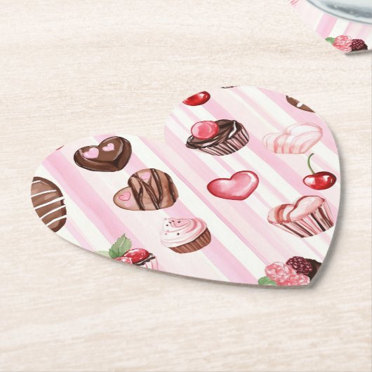 Choco Heart Paper Untersetzer (angewinkelt)