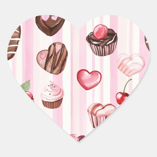 Choco Heart Valentine's Day Stickers (Vorderseite)