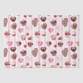 Choco Heart Valentine's Gewebeschlagpapier Seidenpapier