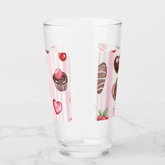 Choco Heart Valentine's Glass Cup Glas (Rechts)