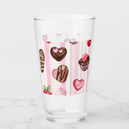Choco Heart Valentine's Glass Cup Glas