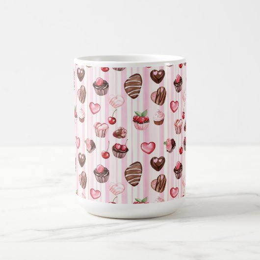 Choco-Herz-Muster-Tasse Kaffeetasse (Mittel)