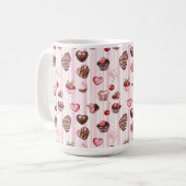 Choco-Herz-Muster-Tasse Kaffeetasse (Vorderseite Links)