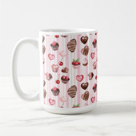 Choco-Herz-Muster-Tasse Kaffeetasse