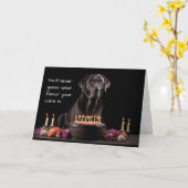 Choco Labrador Birthday Karte (Gelbe Blume)