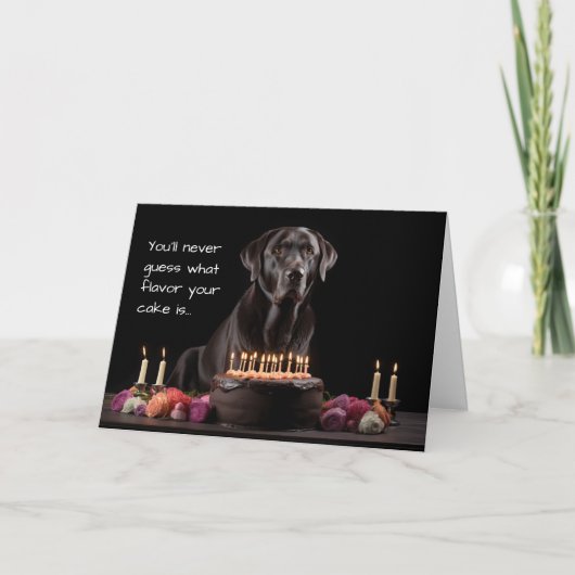 Choco Labrador Birthday Karte (Vorderseite)