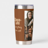Choco-Late Alles Kann 4 Foto Warten Thermobecher (Rückseite)