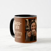 Choco-Late Alles Kann Warten Foto Tasse (Vorderseite Links)