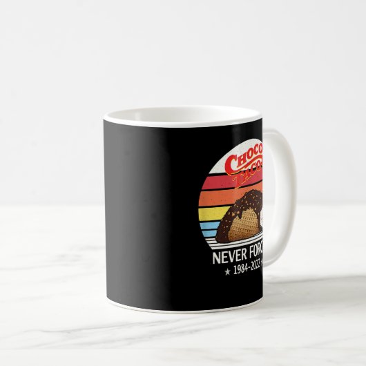 Choco Taco Vergessen Sie Retro Style FunnyT-Shirt Kaffeetasse (VorderseiteRechts)