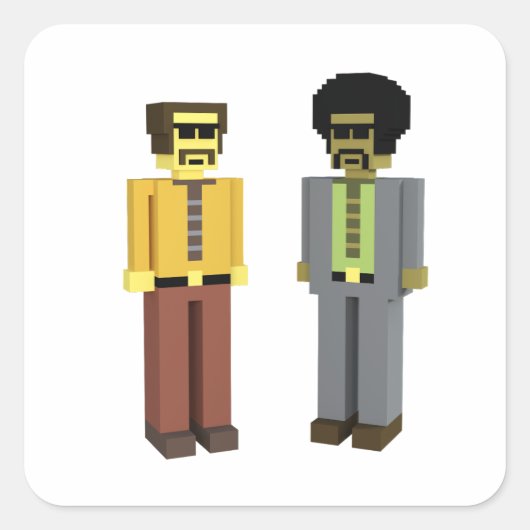 Choco und HT Bunz Quadratischer Aufkleber (Vorderseite)