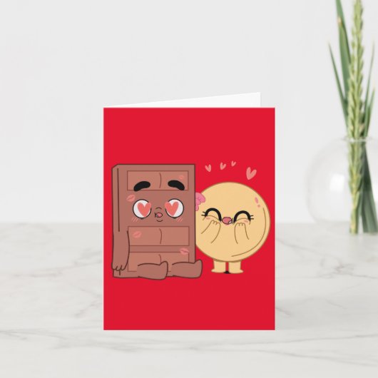 Choco und Pancake Paare Liebe Valentine Matching Einladung (Vorderseite)