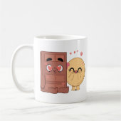 Choco und Pancake Paare Liebe Valentine Matching Kaffeetasse (Links)