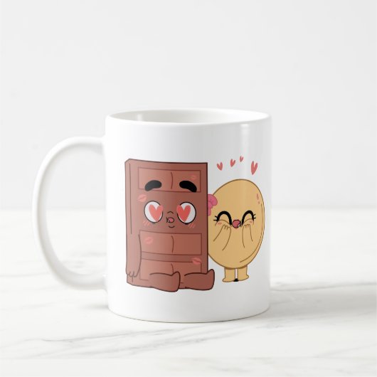 Choco und Pancake Paare Liebe Valentine Matching Kaffeetasse (Links)