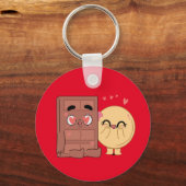 Choco und Pancake Paare Liebe Valentine Matching Schlüsselanhänger (Vorderseite)