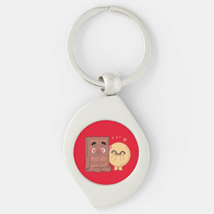 Choco und Pancake Paare Liebe Valentine Matching Schlüsselanhänger