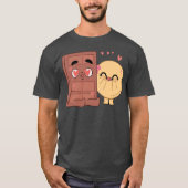 Choco und Pancake Paare Liebe Valentine Matching T-Shirt (Vorderseite)