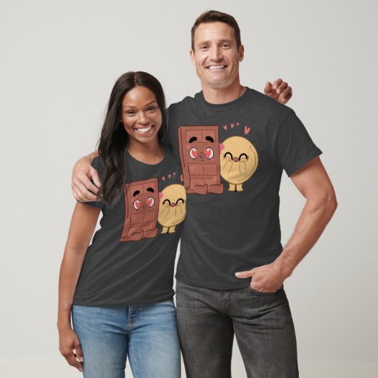 Choco und Pancake Paare Liebe Valentine Matching T-Shirt (Unisex)