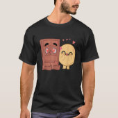 Choco und Pancake Paare Liebe Valentine Matching T-Shirt (Vorderseite)