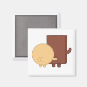 Choco und Pancake spielen Magnet (Vorderseite/Rückseite)