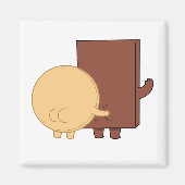 Choco und Pancake spielen Magnet (Vorne)