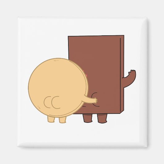 Choco und Pancake spielen Magnet (Vorne)