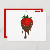Chocoalte Erdbeeren-Postkarte Postkarte (Vorne/Hinten)