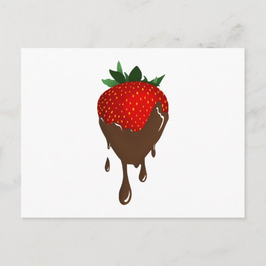 Chocoalte Erdbeeren-Postkarte Postkarte (Vorderseite)