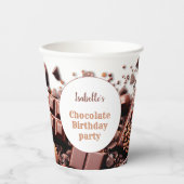 Chocoating Hot Chocolate Kakao Weißbraun Name Pappbecher (Vorderseite)